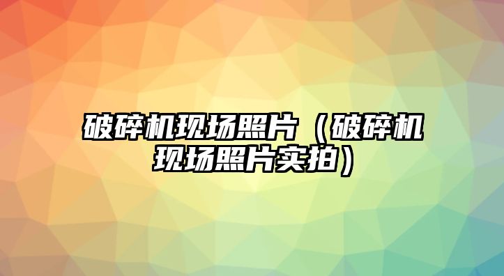 破碎機(jī)現(xiàn)場(chǎng)照片（破碎機(jī)現(xiàn)場(chǎng)照片實(shí)拍）