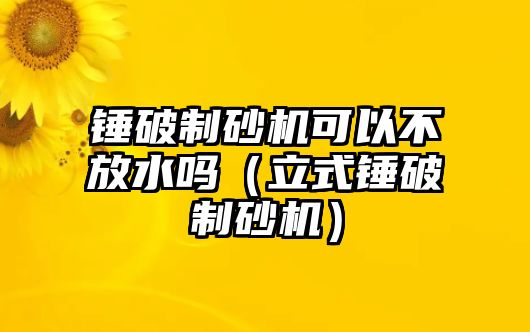 錘破制砂機可以不放水嗎（立式錘破制砂機）