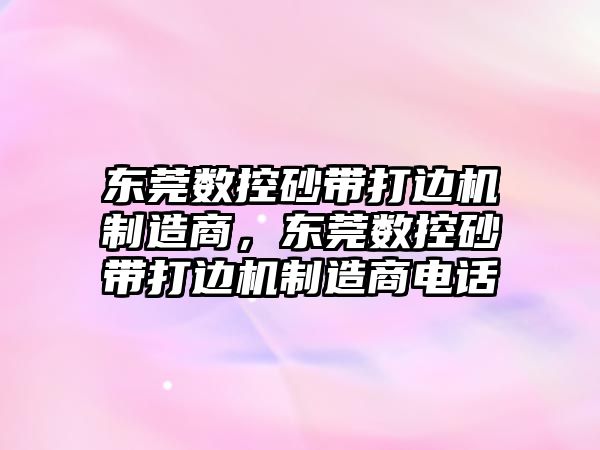 東莞數控砂帶打邊機制造商，東莞數控砂帶打邊機制造商電話