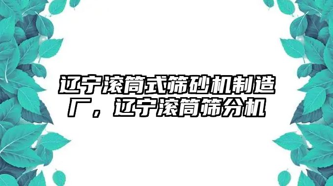 遼寧滾筒式篩砂機制造廠，遼寧滾筒篩分機