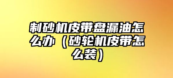 制砂機皮帶盤漏油怎么辦（砂輪機皮帶怎么裝）