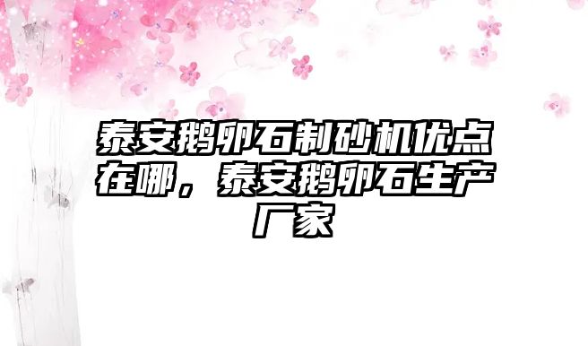 泰安鵝卵石制砂機優點在哪，泰安鵝卵石生產廠家