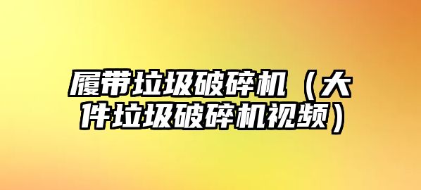 履帶垃圾破碎機（大件垃圾破碎機視頻）