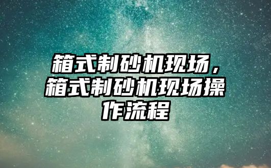 箱式制砂機現場，箱式制砂機現場操作流程