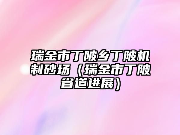 瑞金市丁陂鄉丁陂機制砂場（瑞金市丁陂省道進展）