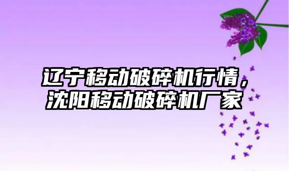 遼寧移動破碎機行情，沈陽移動破碎機廠家