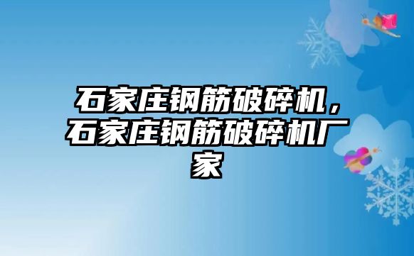 石家莊鋼筋破碎機，石家莊鋼筋破碎機廠家