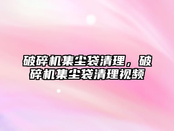 破碎機集塵袋清理，破碎機集塵袋清理視頻