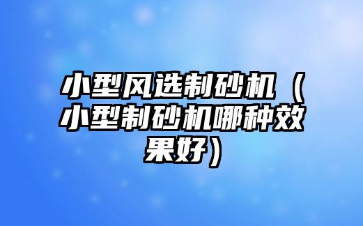 小型風選制砂機（小型制砂機哪種效果好）