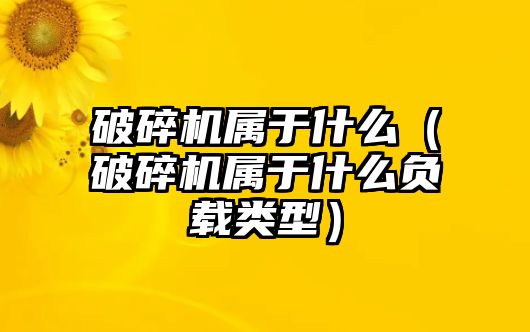 破碎機屬于什么（破碎機屬于什么負載類型）