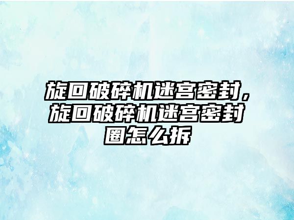 旋回破碎機迷宮密封，旋回破碎機迷宮密封圈怎么拆