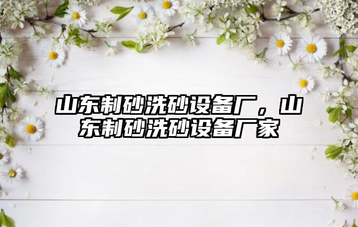 山東制砂洗砂設備廠，山東制砂洗砂設備廠家