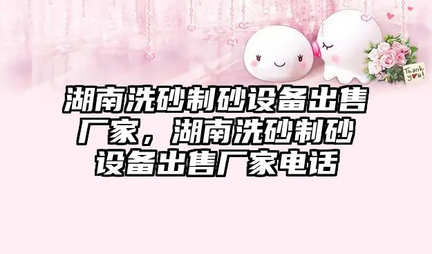 湖南洗砂制砂設備出售廠家，湖南洗砂制砂設備出售廠家電話