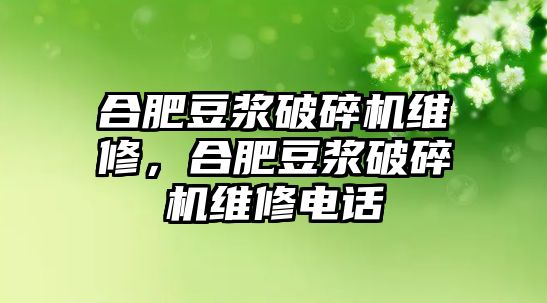 合肥豆漿破碎機維修，合肥豆漿破碎機維修電話