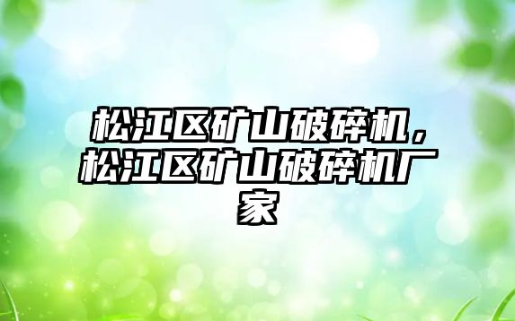 松江區礦山破碎機，松江區礦山破碎機廠家