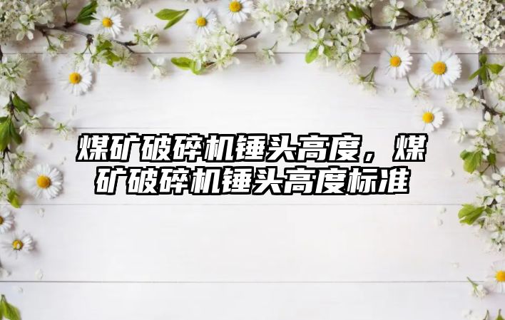 煤礦破碎機錘頭高度，煤礦破碎機錘頭高度標準