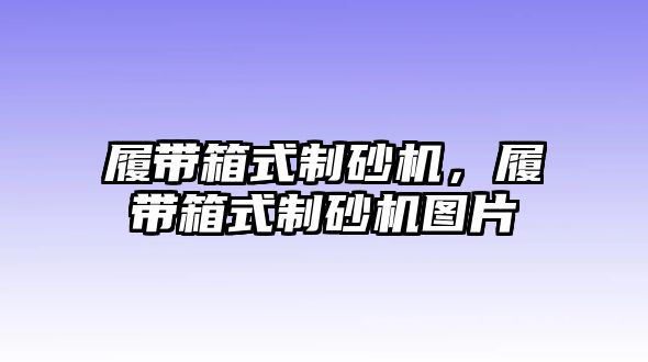 履帶箱式制砂機，履帶箱式制砂機圖片