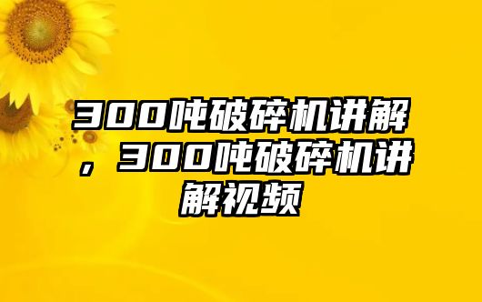 300噸破碎機講解，300噸破碎機講解視頻