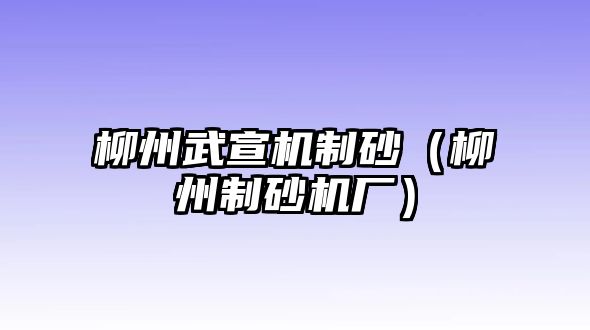 柳州武宣機制砂（柳州制砂機廠）