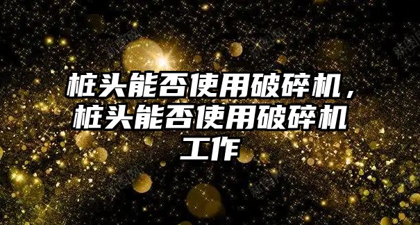 樁頭能否使用破碎機，樁頭能否使用破碎機工作