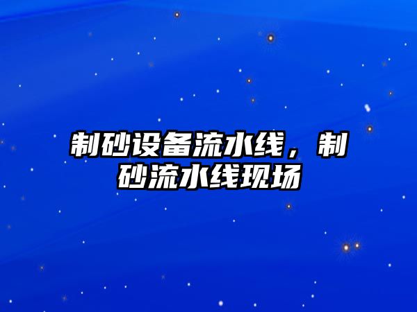 制砂設備流水線，制砂流水線現場