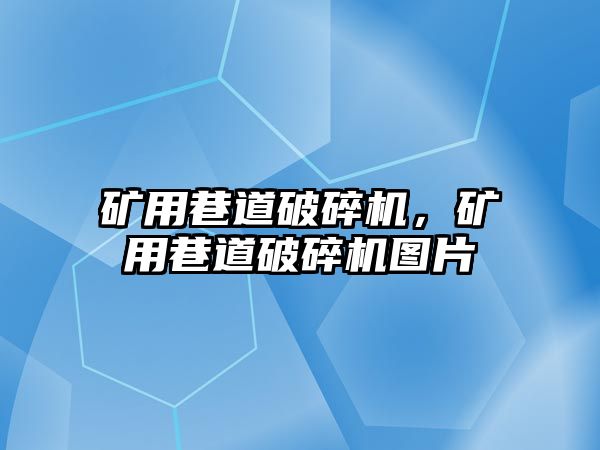 礦用巷道破碎機，礦用巷道破碎機圖片