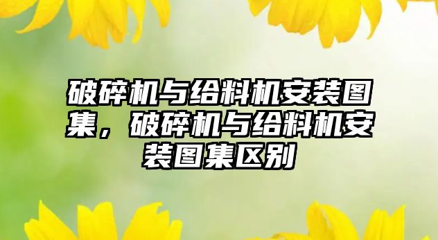 破碎機與給料機安裝圖集，破碎機與給料機安裝圖集區別