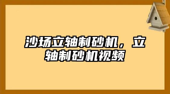 沙場立軸制砂機，立軸制砂機視頻