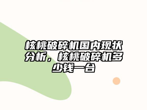 核桃破碎機國內現狀分析，核桃破碎機多少錢一臺