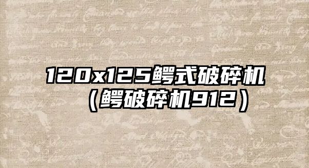 120x125鱷式破碎機（鱷破碎機912）