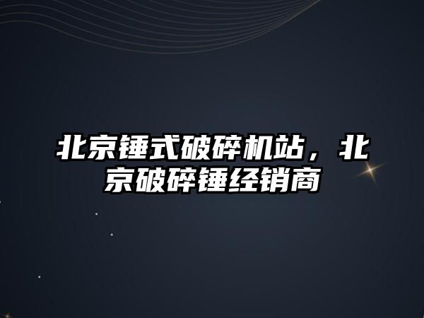 北京錘式破碎機站，北京破碎錘經(jīng)銷商