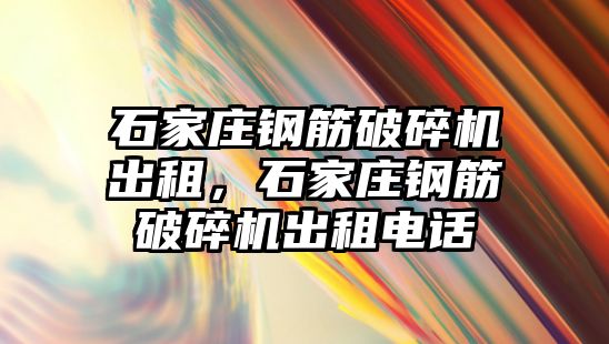 石家莊鋼筋破碎機出租，石家莊鋼筋破碎機出租電話