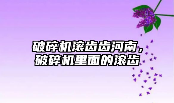 破碎機滾齒齒河南，破碎機里面的滾齒