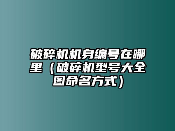 破碎機機身編號在哪里（破碎機型號大全圖命名方式）