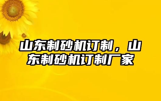 山東制砂機訂制，山東制砂機訂制廠家