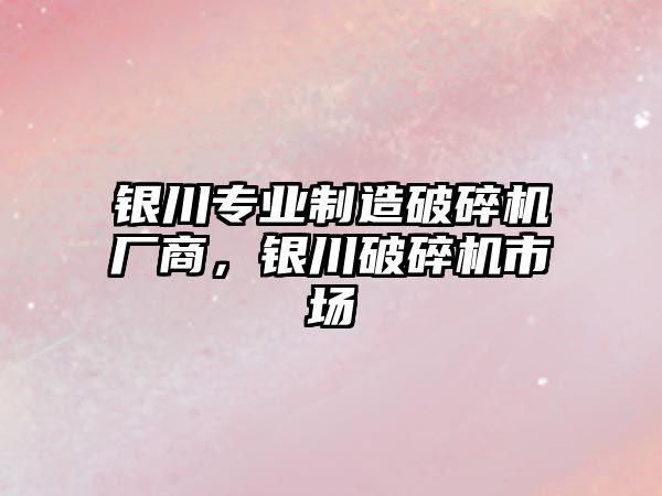 銀川專業(yè)制造破碎機廠商，銀川破碎機市場