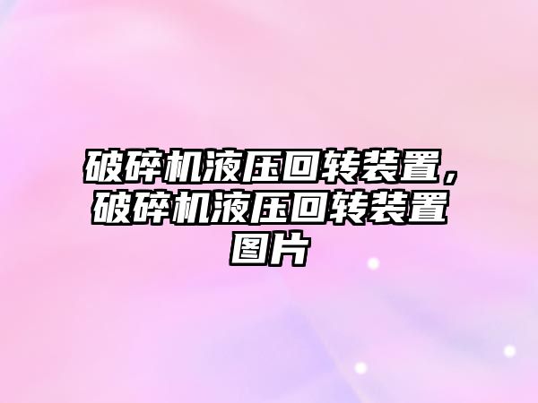 破碎機液壓回轉裝置，破碎機液壓回轉裝置圖片