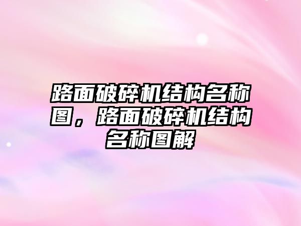 路面破碎機結構名稱圖，路面破碎機結構名稱圖解