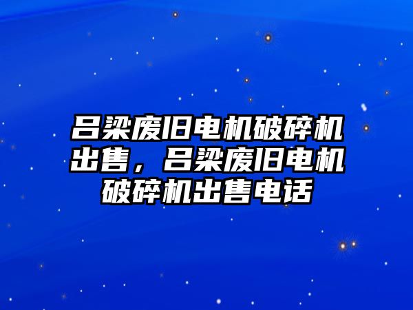 呂梁廢舊電機破碎機出售，呂梁廢舊電機破碎機出售電話